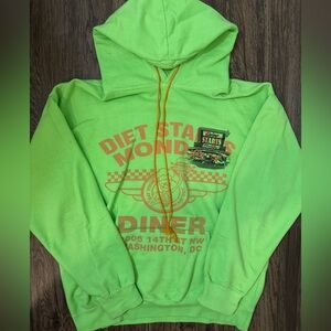 Diet Starts Monday Lime Green Volt Hoodie Sweatshirt Size Medium